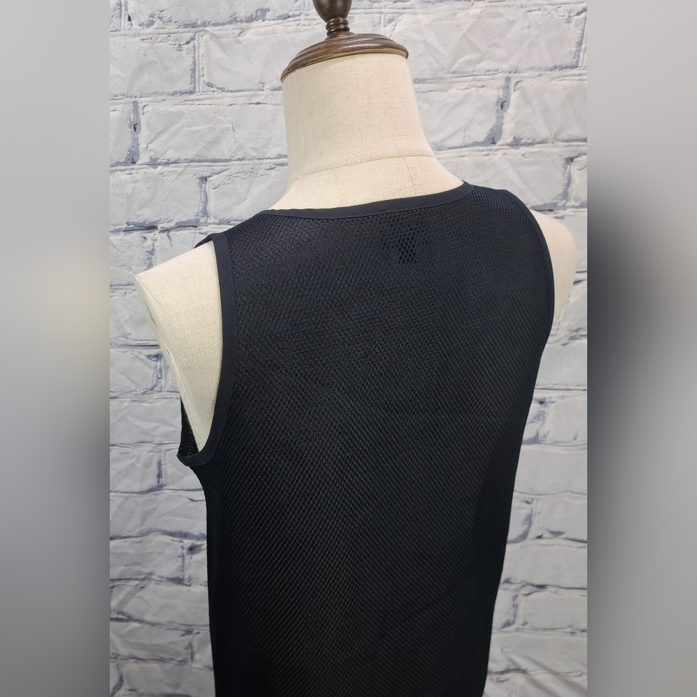 NWT EA7 Emporio Armani Men's Tank Top Big Logo Perforated Mesh Navy White XS - Picture 7 of 16